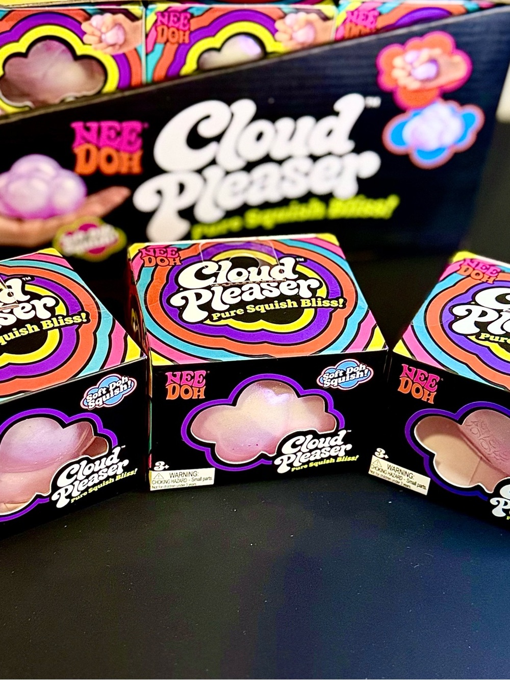 NeeDoh 3 PK BUNDLE ! Cloud Pleaser + 2 JellySquish! Squish Bliss! (New) - Picture 2 of 13